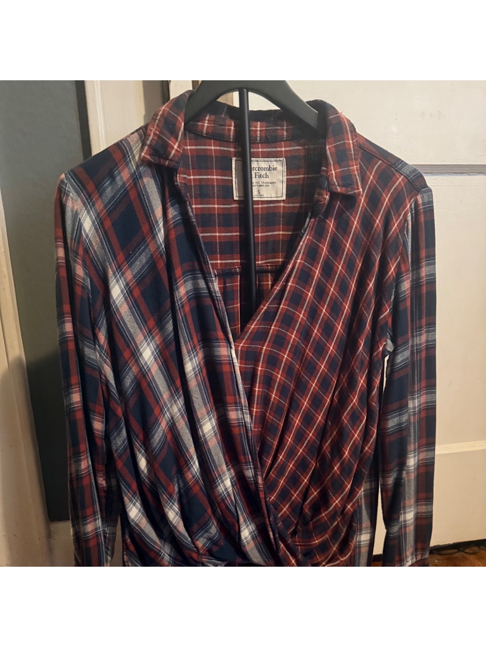 Abercrombie & Fitch Women's Plaid Long Sleeve Blouse Size S